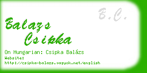 balazs csipka business card